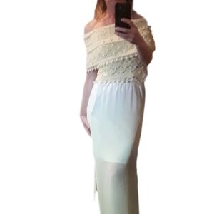 Zara Yellow Off The Shoulder KnitTop